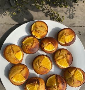 Muffins saludables de naranja